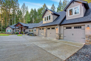 Beautiful light brown house with detached garage