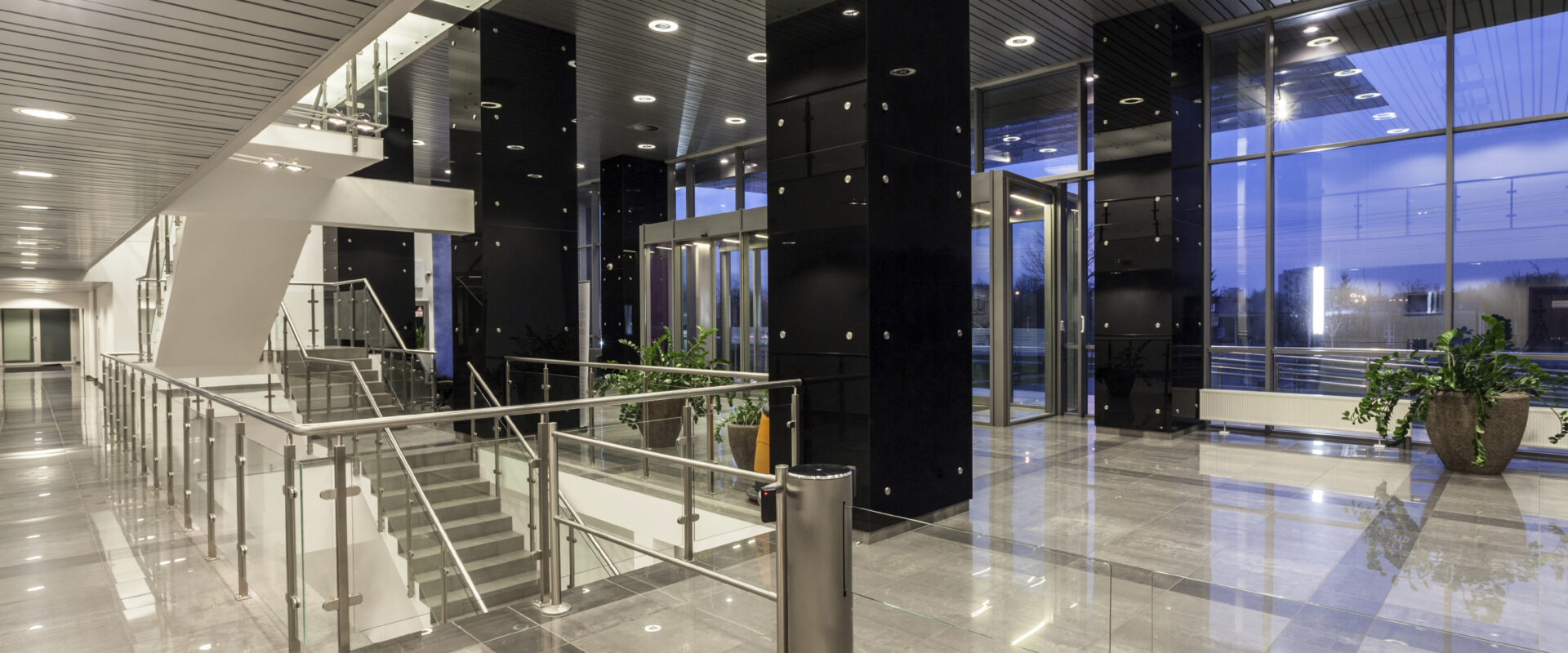 Interior of a modern futuristic building